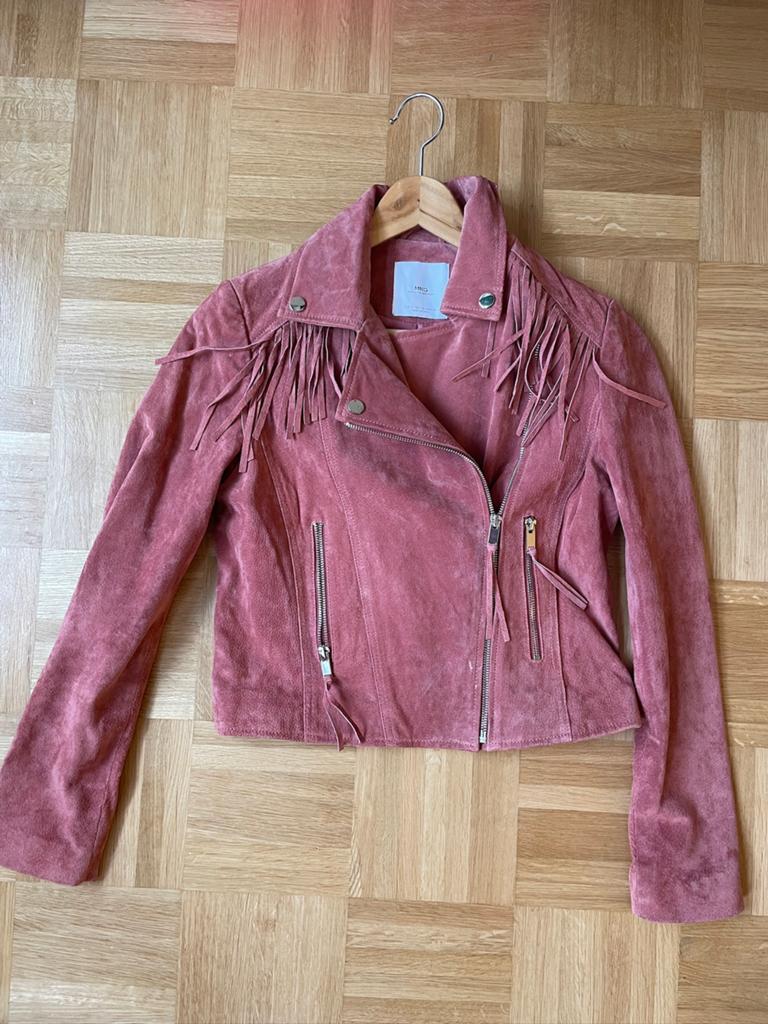 Mango suède jasje met franjes, Kleding | Dames, Jassen | Zomer, Ophalen of Verzenden, Zo goed als nieuw, Maat 34 (XS) of kleiner
