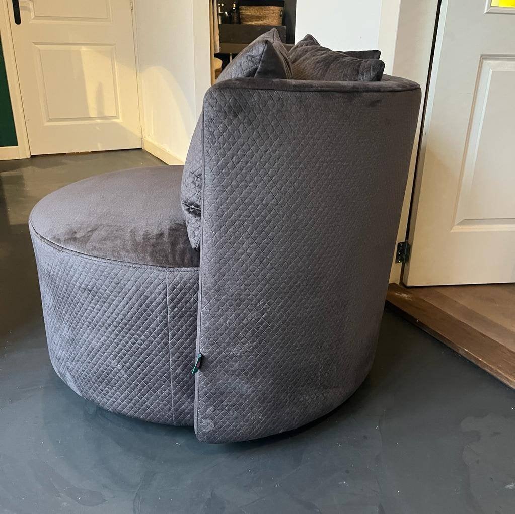 Draaifauteuil ROND stof bruin laagste STUNT prijs voorraad, Nieuw, 75 tot 100 cm, Ophalen of Verzenden, Metaal