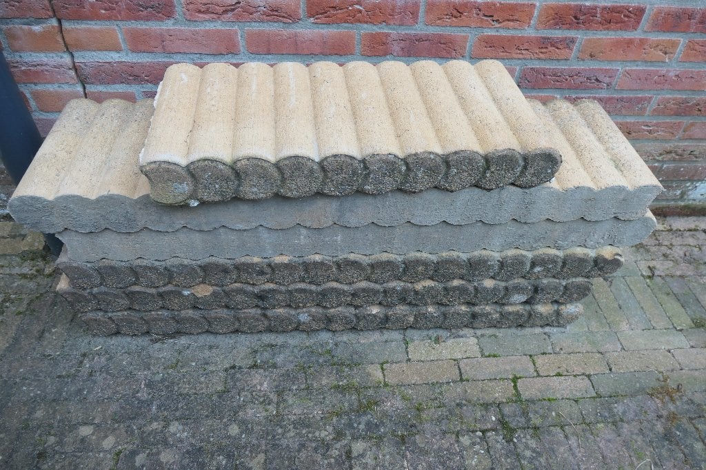 6 Betonnen palissade/border elementen te koop, Tuin en Terras, Ophalen, Gebruikt, Beton