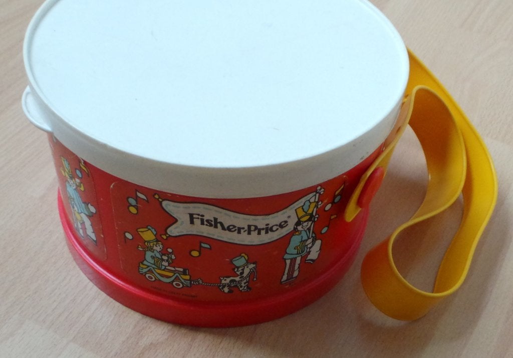 Slaginstrument ritme gevoel: Fisher Price trom sambabal: € 5, Ophalen, Gebruikt, Speelset, Met geluid