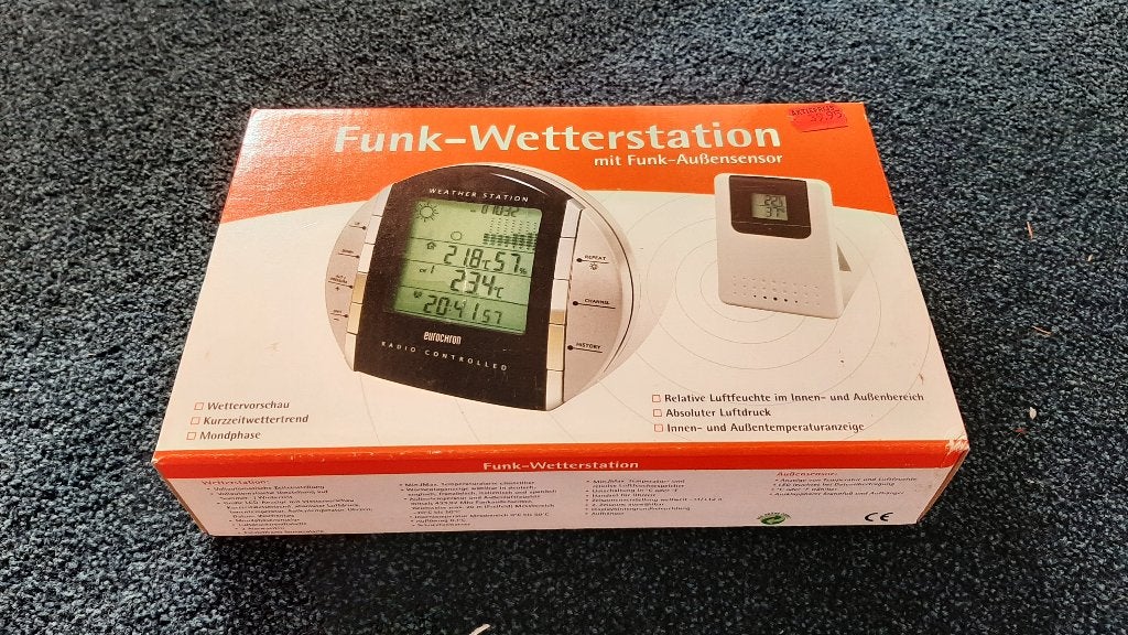 Binnen/buiten weerstation en radiobestuurde klok/wekker, Ophalen of Verzenden, Nieuw, Weerstation