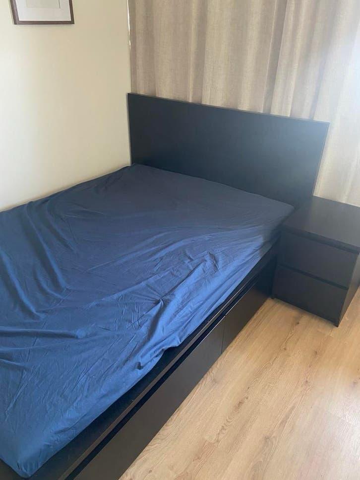 Ikea bed, Ophalen, Zo goed als nieuw, Tweepersoons, 140 cm