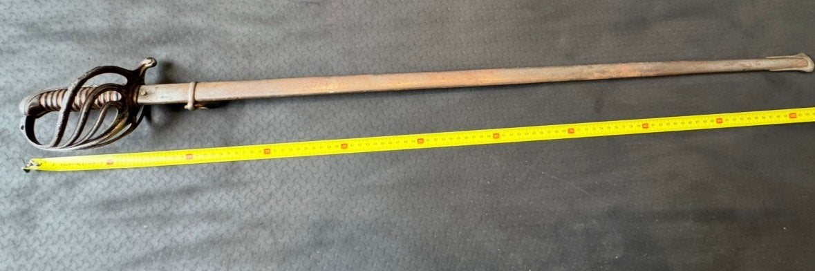 Authentieke Franse Militaire Sabel – 19e Eeuw, Ophalen of Verzenden, Overige soorten, Zwaard of Sabel