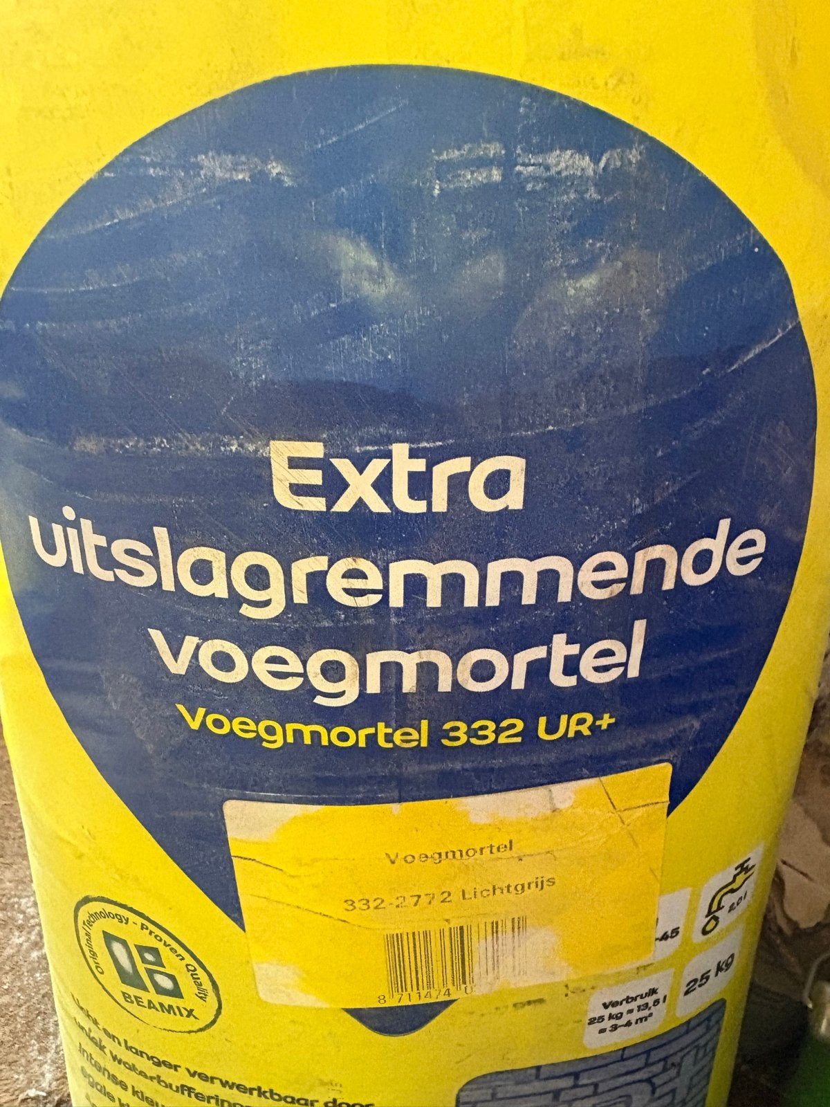 3 zakken voegmortel (grijs/lichtgrijs) 25 kg, Ophalen, Nieuw