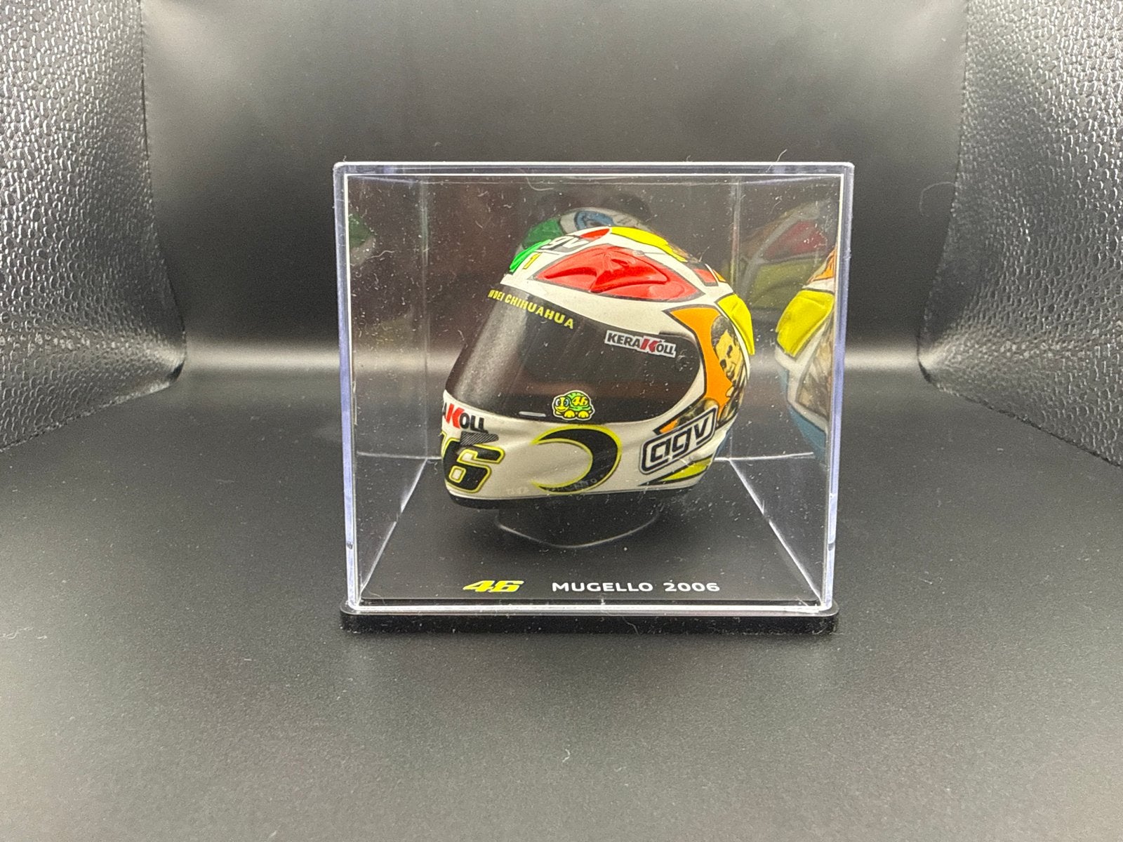 Valentino Rossi Helm Mugello 2006 Schaal 1:5, Ophalen of Verzenden, Zo goed als nieuw, Overige typen