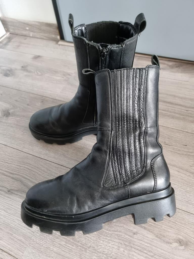 Zwart dames leren laarzen Hush Puppies, maat 37 (UB3), Kleding | Dames, Schoenen, Ophalen of Verzenden, Zo goed als nieuw, Zwart