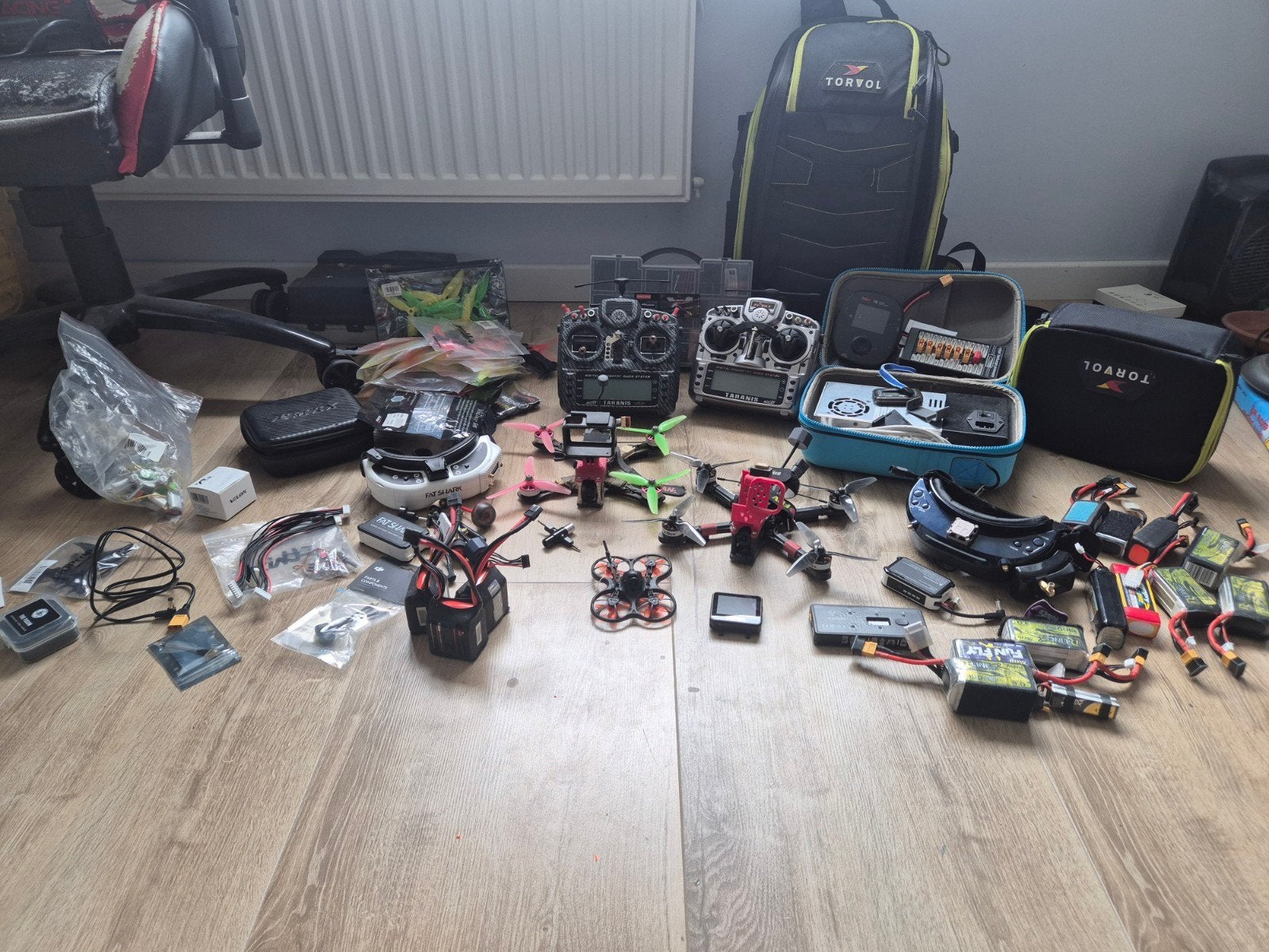 Complete FPV Drone Set. Fatshark, Skyzone, Taranis Micro TX, Ophalen of Verzenden, Gebruikt, Racedrone, Standaard kwaliteit