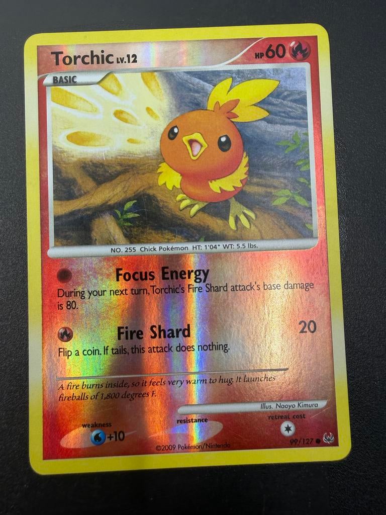 Pokémon Kaart Torchic lv.12 HP60 Foil, Ophalen of Verzenden, Gebruikt, Losse kaart, Foil
