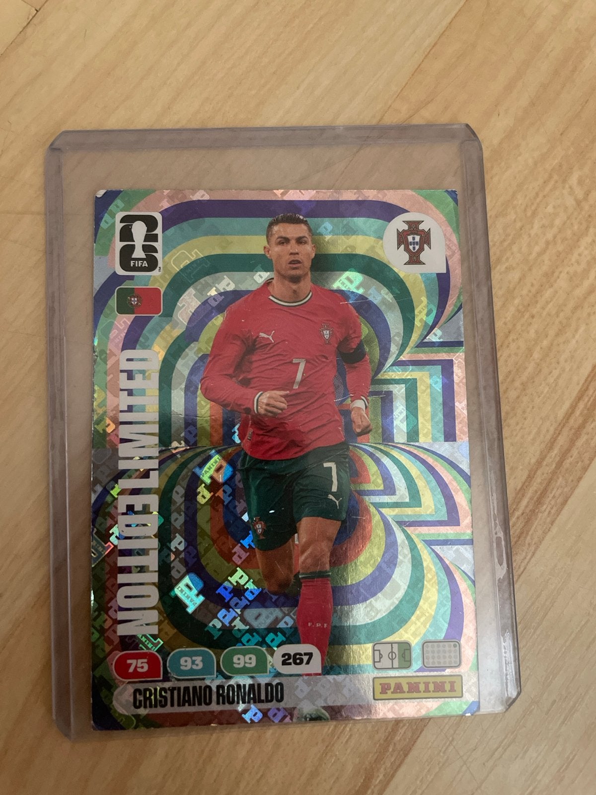 Cristiano Ronaldo Limited Edition FIFA World Cup 2026 Kaart, Ophalen of Verzenden, Zo goed als nieuw, Buitenlandse clubs, Spelerskaart