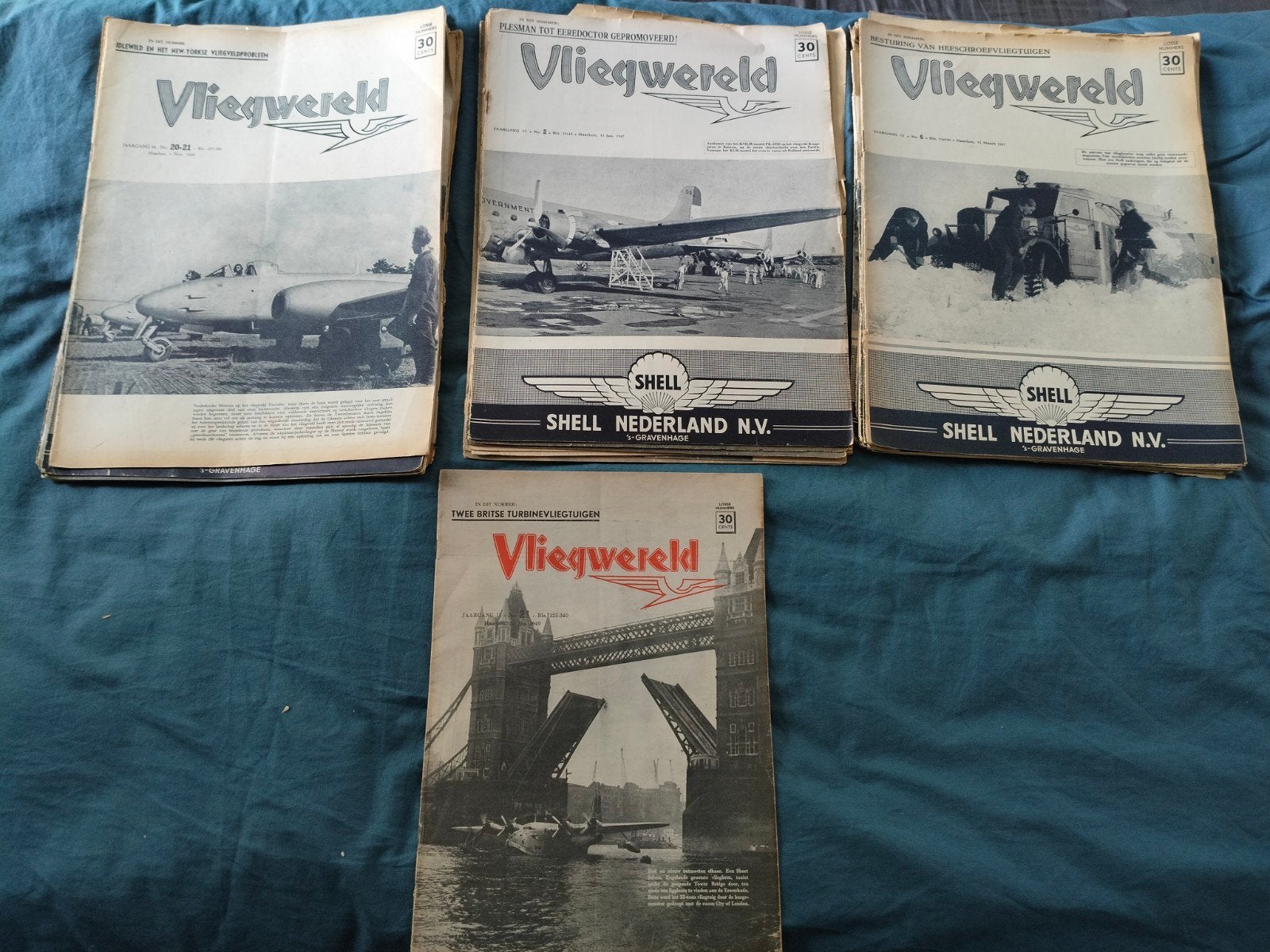 Vliegwereld Tijdschriften - Set van historische edities, Verzamelen, Luchtvaart en Vliegtuigspotten, Verzenden, Gebruikt, Boek of Tijdschrift