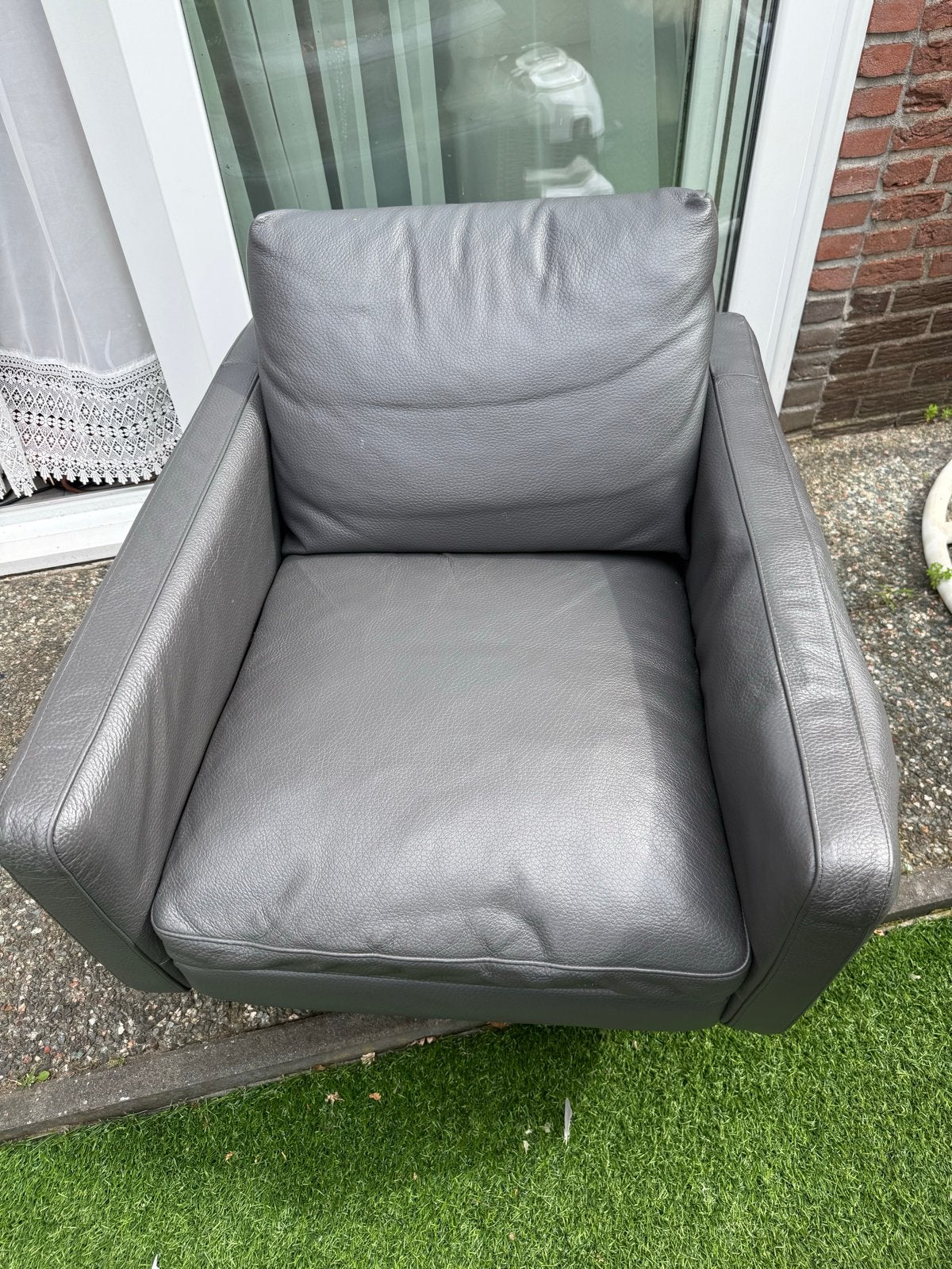 Gratis leren fauteuil, Ophalen, Gebruikt, Leer, 75 tot 100 cm
