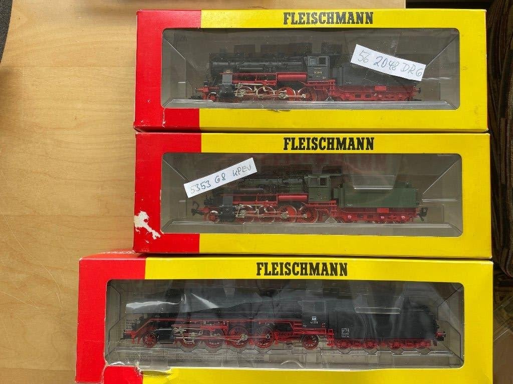 Fleischmann HO locs 4156, 4813, 4130 H0, Gebruikt, -, Verzenden, Fleischmann