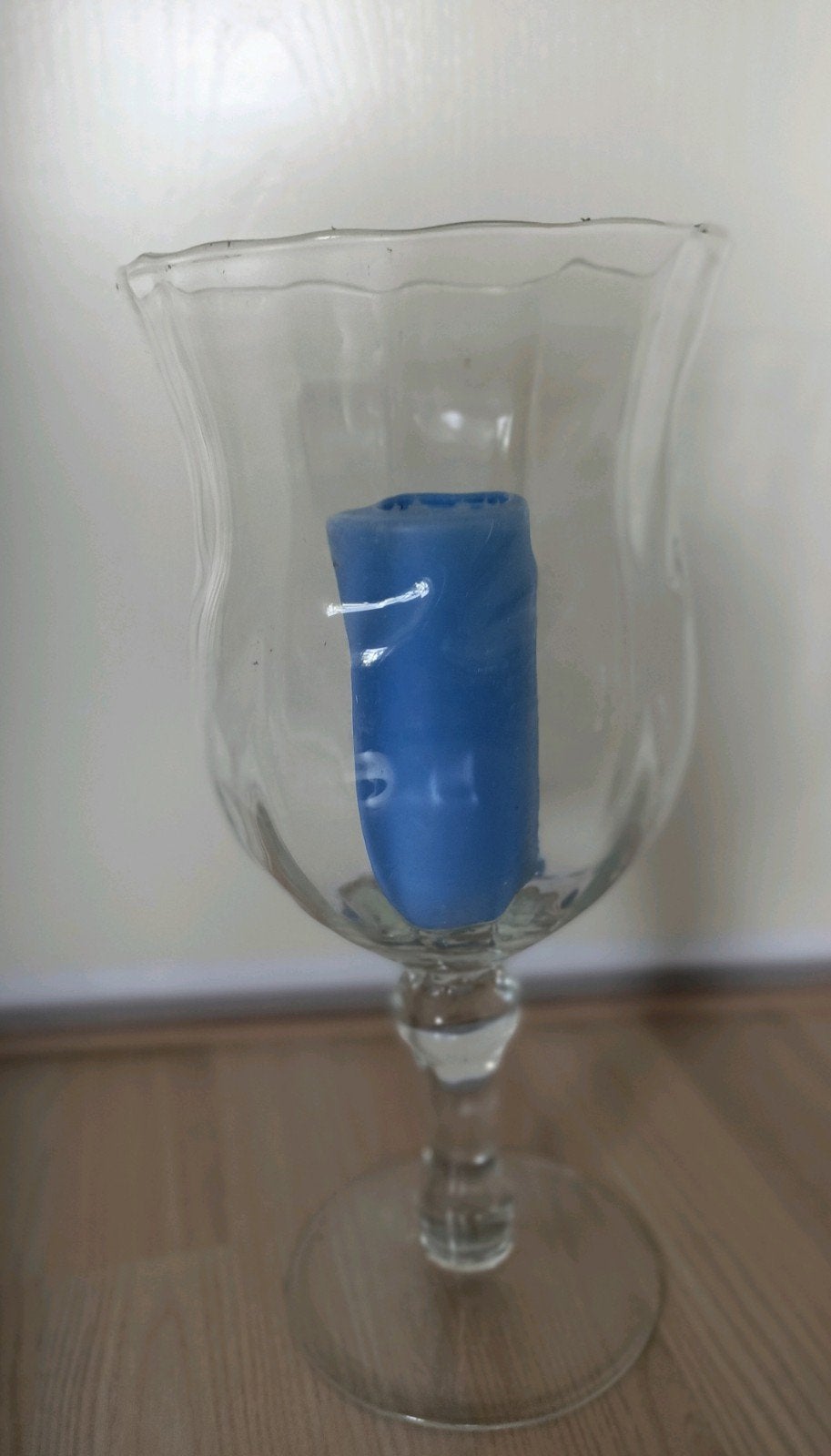 Mooie kelkvormige glazen vaas/windlicht op voet!, Ophalen