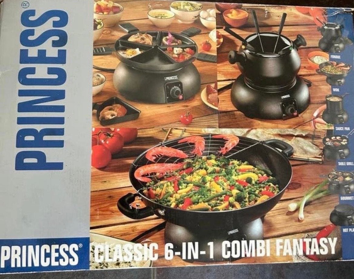 Princess Classic 6-in-1 Combi Fantasy Fondue/Grillset, Ophalen, Nieuw, Elektrisch, Fondueset