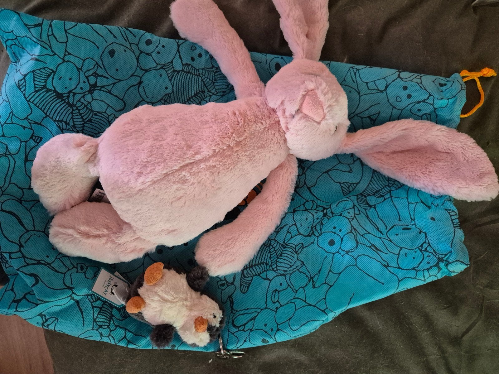 Nieuwe Jellycat Bashful Bunny knuffel met kaartjes, Jellycat, Ophalen of Verzenden, Met label, Roze