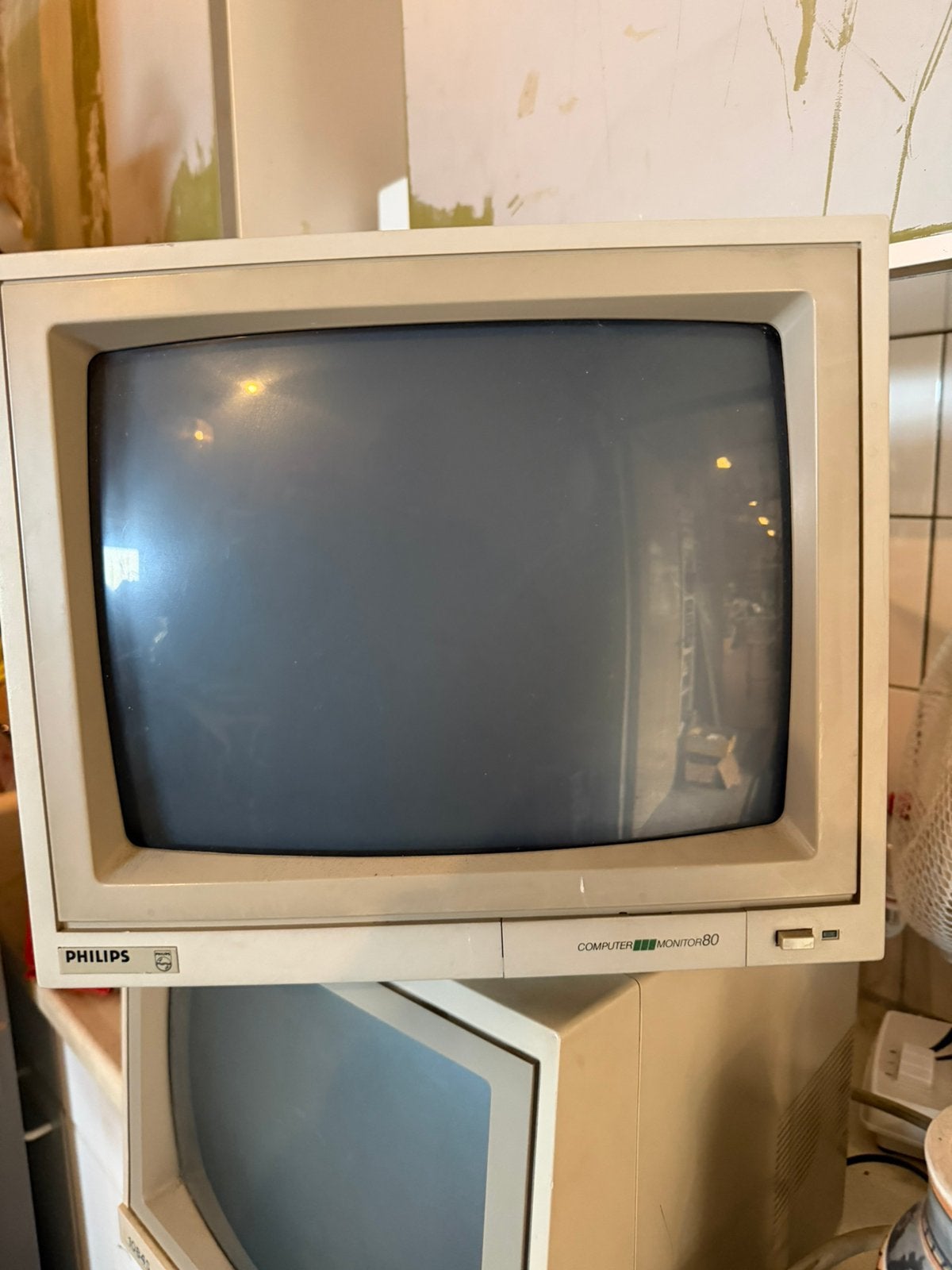 Vintage phillips monitor 80 scherm, Gebruikt, Ophalen of Verzenden, Nvt, Phillips