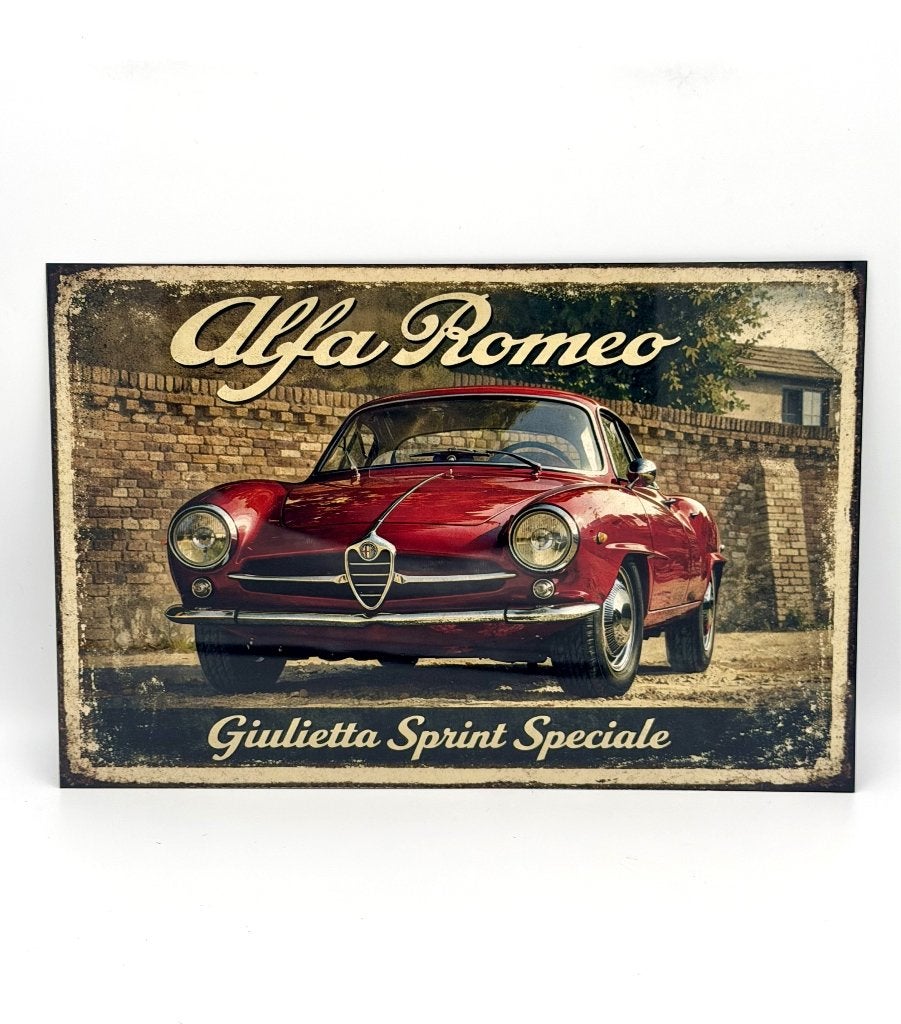 Alfa Romeo Giulietta Sprint Speciale bord | 20x30cm, Verzamelen, Merken en Reclamevoorwerpen, Nieuw, Reclamebord, Verzenden