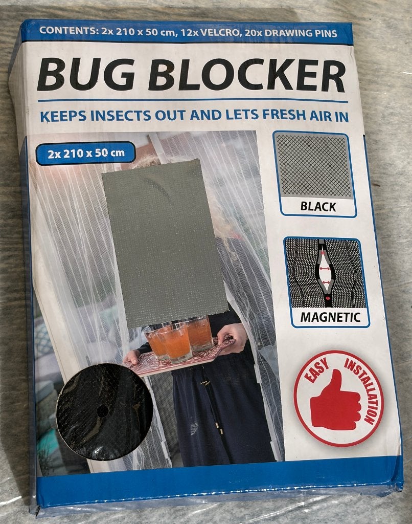 Magnetische hordeur Bug Blocker (2x 210x50cm), Ophalen of Verzenden, Nieuw, Hordeur, 200 tot 215 cm