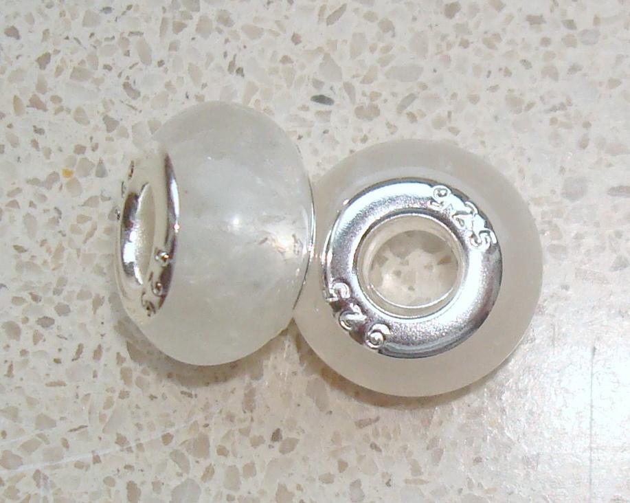 Groot gat bedel met bergkristal, Sieraden, Tassen en Uiterlijk, Bedels, Want 18 Hoogvliet, Adorabeads, Verzenden, Nieuw