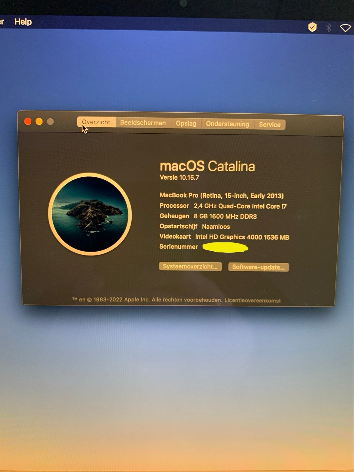 MacBook Pro Retina 15-inch (Early 2013) - 2.4 GHz i7 8GB RAM, Computers en Software, Apple Macbooks, MacBook Pro, Gebruikt, 256 GB