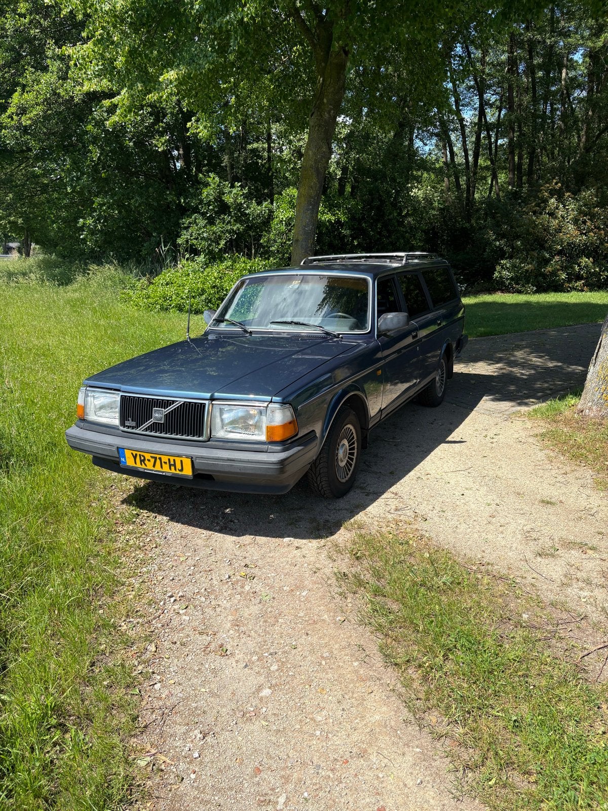 Volvo 240 2.3 DL U9 1990 Blauw, Auto's, 1305 kg, 4 cilinders, Blauw, Origineel Nederlands