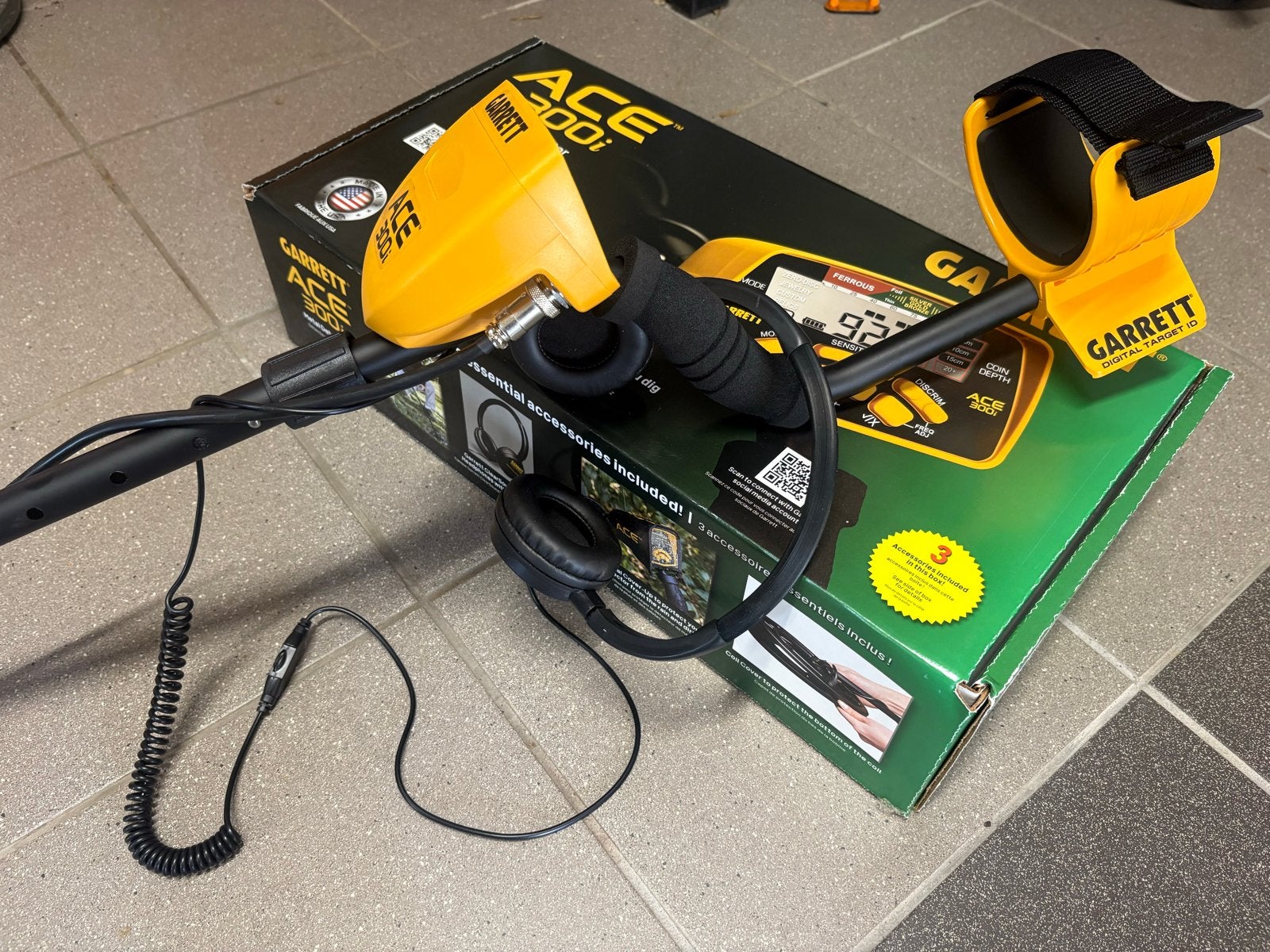 Garrett Ace 300i Metaaldetector - Zo goed als nieuw, Hobby en Vrije tijd, Metaaldetectors, Ophalen of Verzenden, Zo goed als nieuw