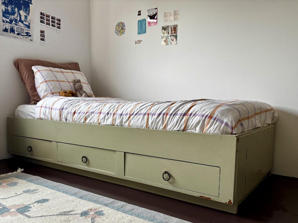 Kajuitbed, Ophalen, 85 tot 100 cm, Gebruikt, Lattenbodem