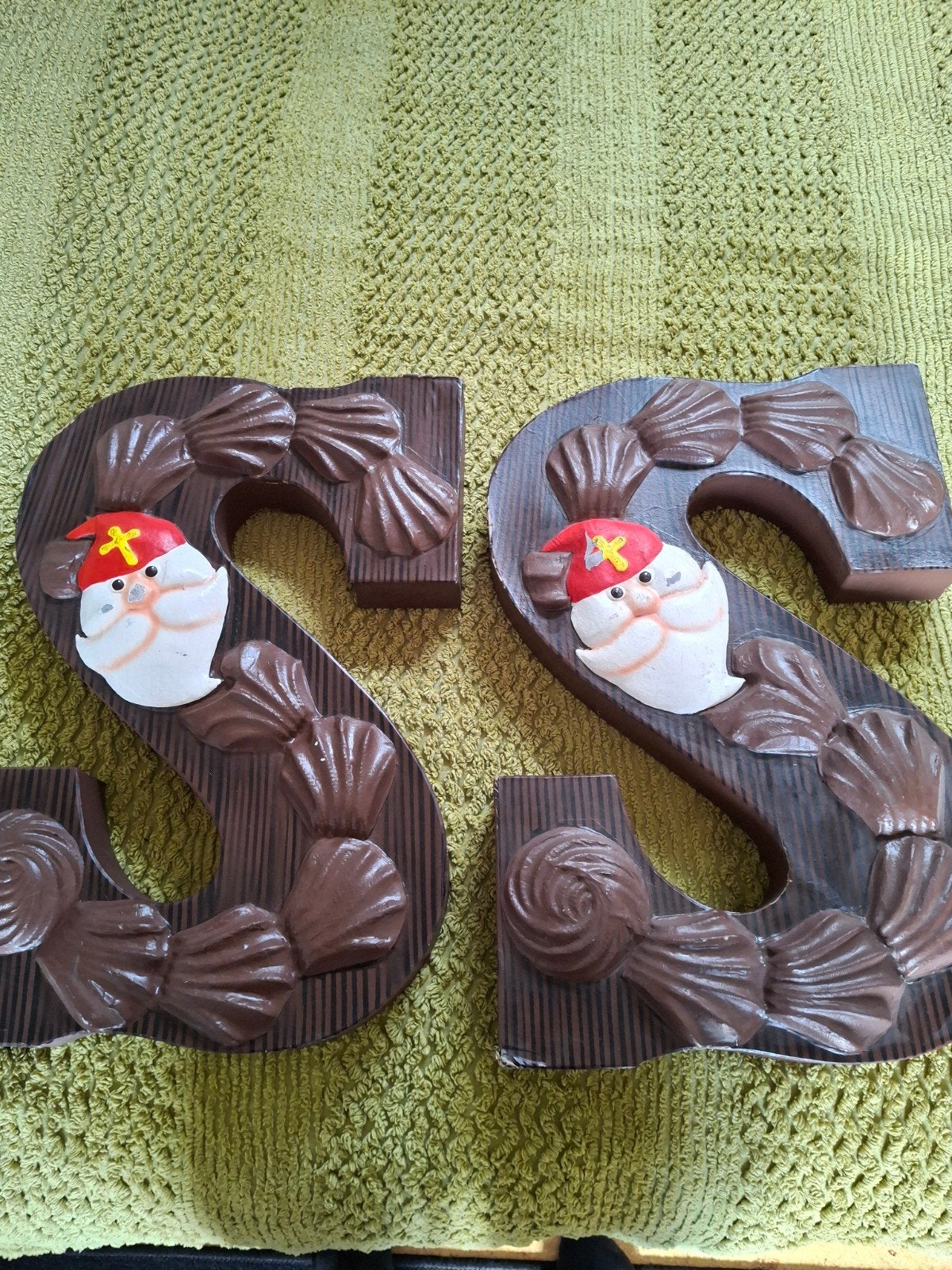 2 vintage chocoladeletters, Ophalen of Verzenden, Gebruikt