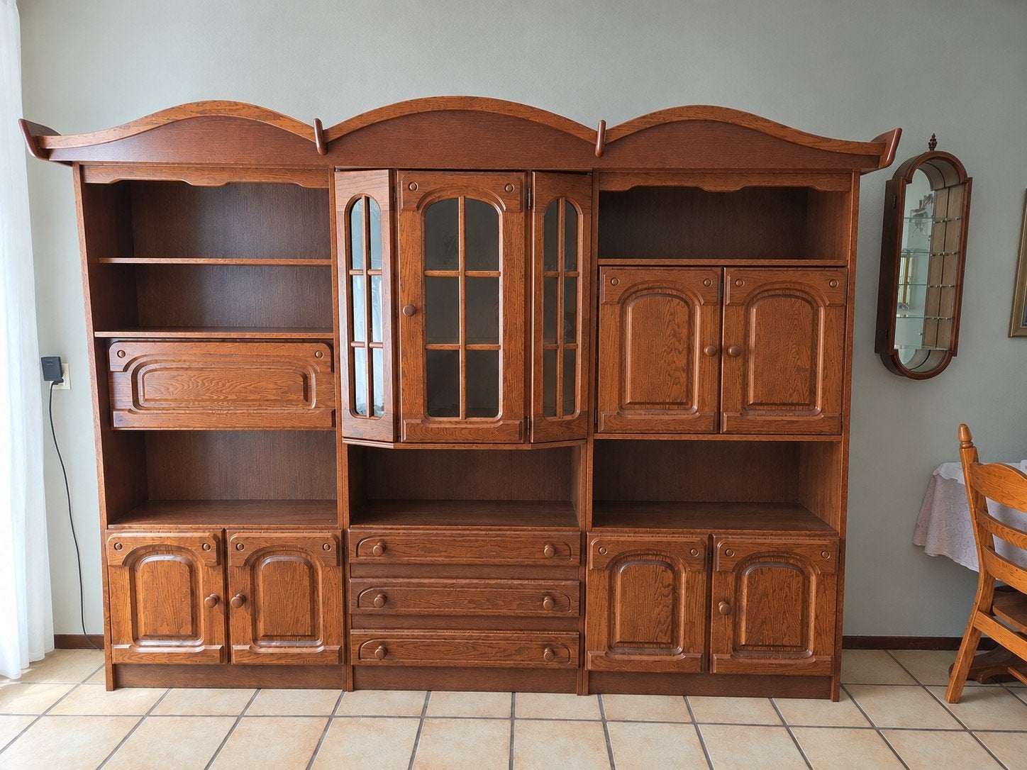 GRATIS Massief eiken houten wandmeubel - Klassiek design, Ophalen, Gebruikt