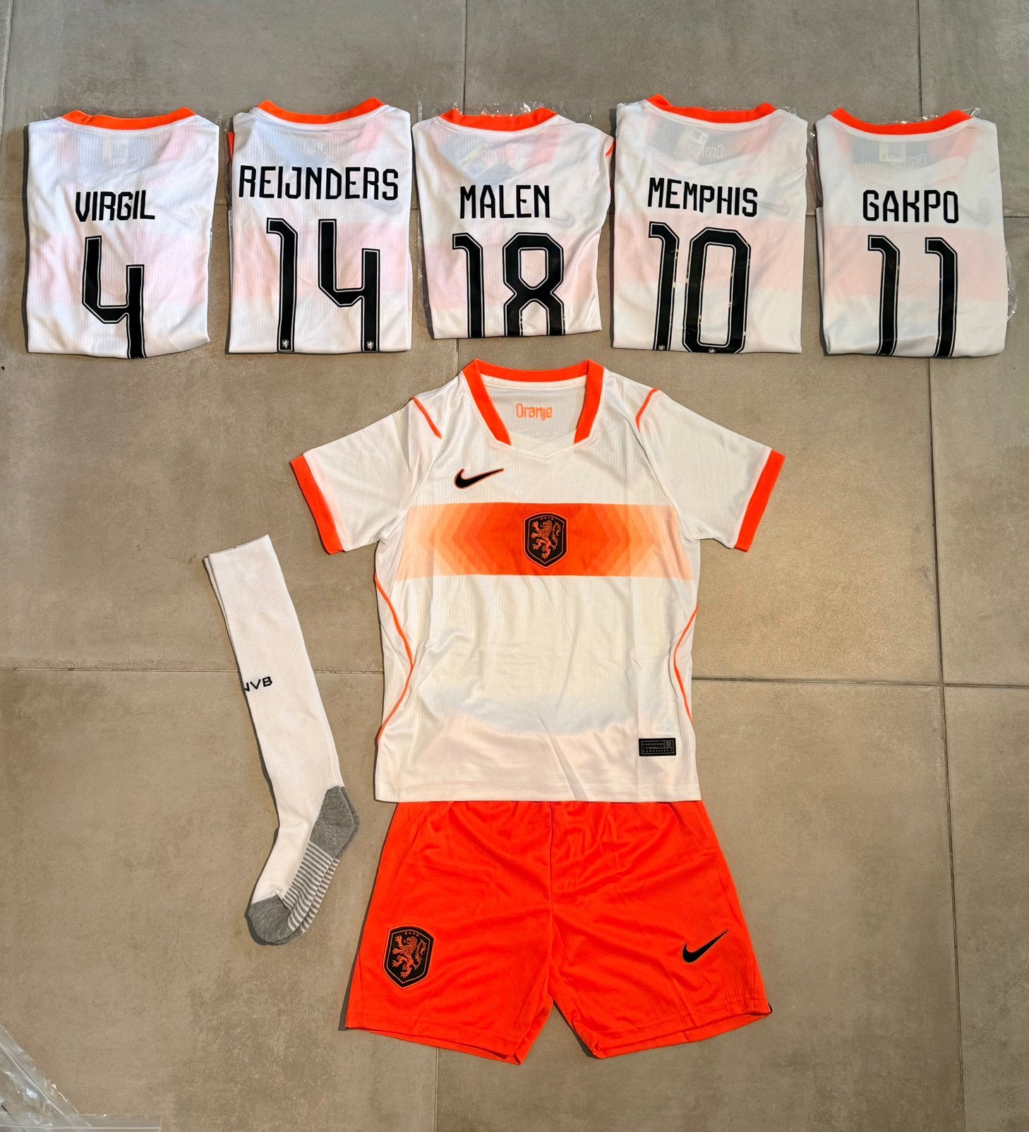 WK pakjes Virgil / Gakpo / De Jong / Reijnders! Kids 116 164, Sport en Fitness, Maat XS of kleiner, Ophalen of Verzenden, Zo goed als nieuw