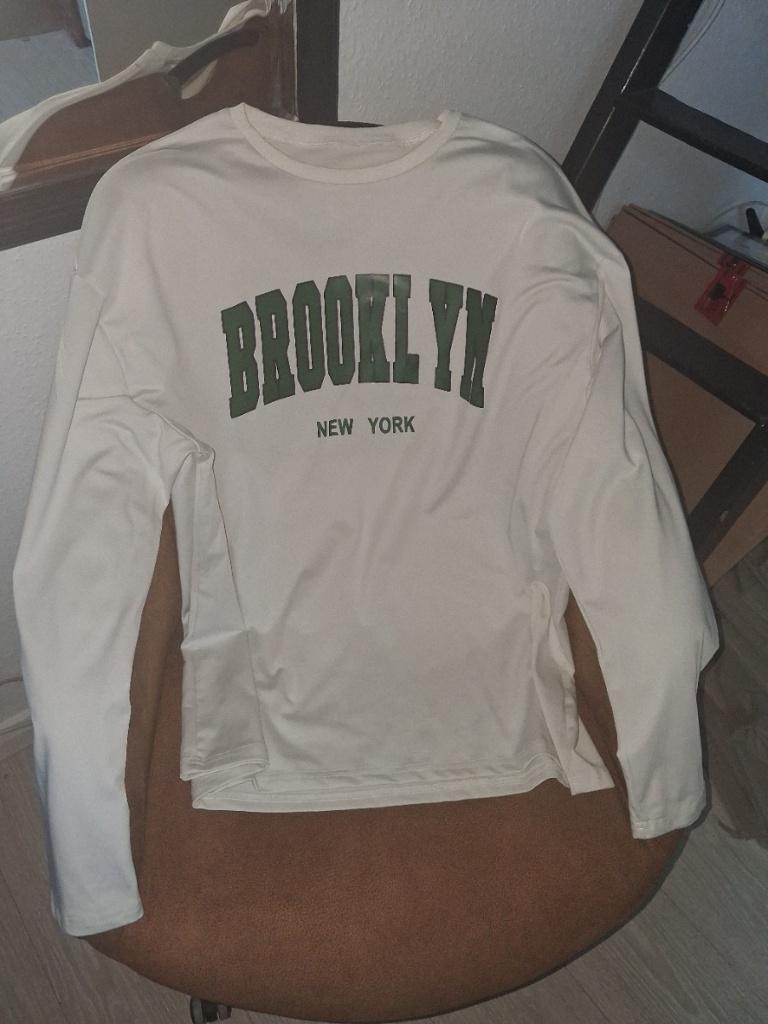 Longsleeve creme groen, Maat XXL, Wit, Maat 46/48 (XL) of groter, Ophalen of Verzenden, Zo goed als nieuw