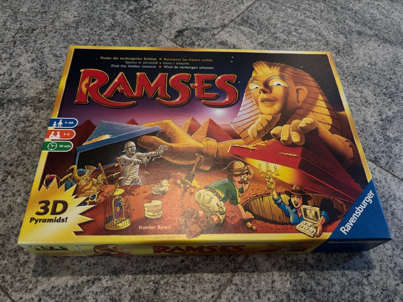 Ramses bordspel - Ravensburger 3D Piramides, Hobby en Vrije tijd, Gezelschapsspellen | Bordspellen, Drie of vier spelers, Ophalen of Verzenden