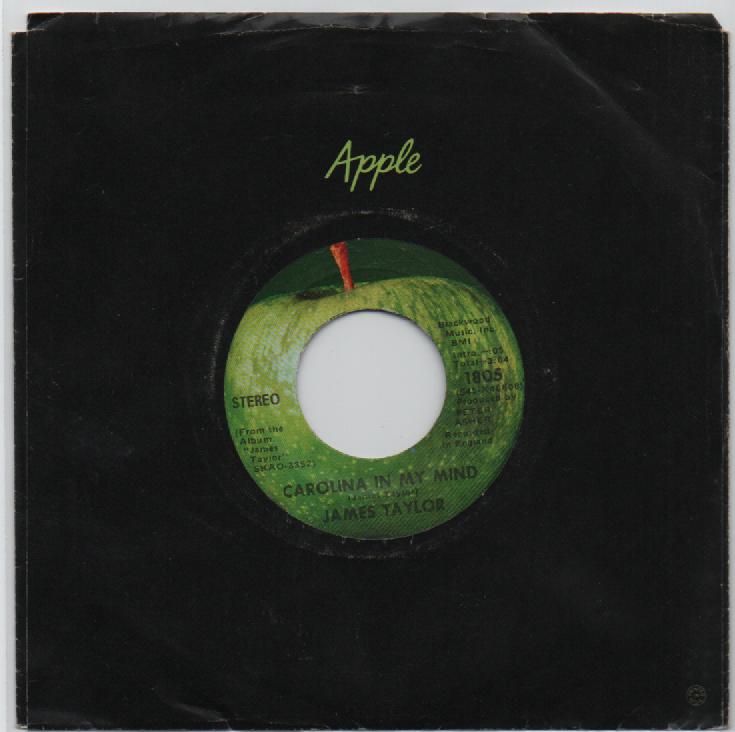 James Taylor- Carolina in my Mind APPLE!, Verzenden, Zo goed als nieuw, 7 inch, Pop