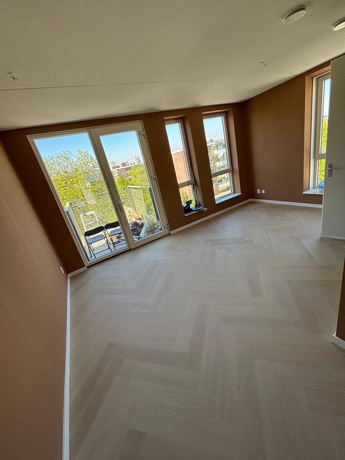 PVC click visgraat met hoge plinten INCLUSIEF LEGSERVICE!!!, Ophalen of Verzenden, Nieuw, 75 m² of meer, Overige typen