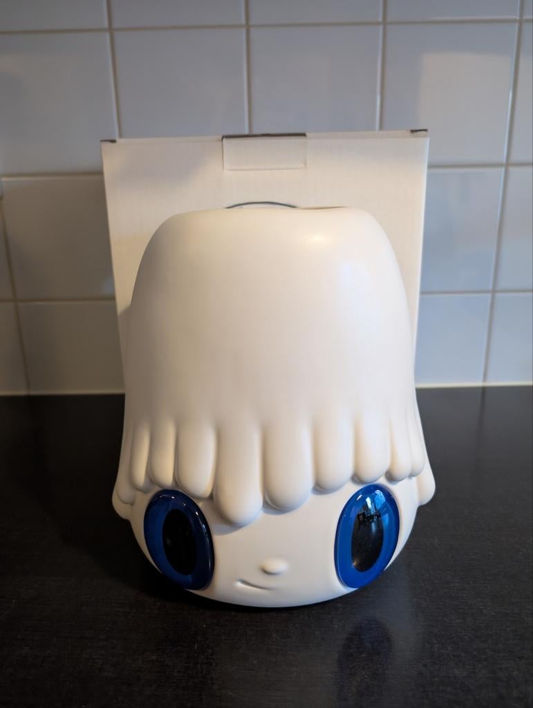 Javier Calleja Pot Pop Top White Flower Vase (Blue Eyes), Antiek en Kunst, Ophalen of Verzenden