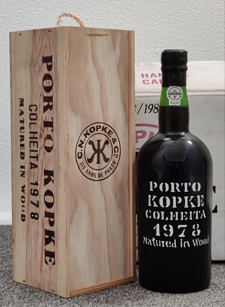 1978 Kopke Colheita Magnum in houten kist., Nieuw, Ophalen of Verzenden, Vol, Overige gebieden