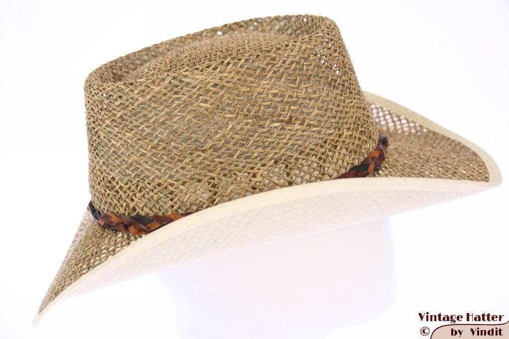 Mooie Australische western hoed ventilerend stro 54-61 Nieuw, Ophalen of Verzenden, Nieuw, Handschoenen, Hoed of Pet