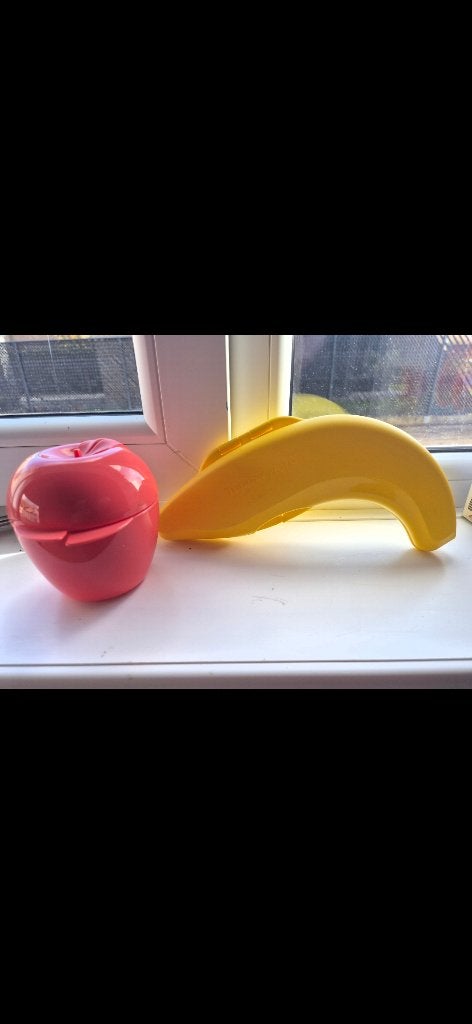 Fruitdoosje banaan en appel TUPPERWARE TOPSTAAT, Ophalen, Zo goed als nieuw, Overige typen