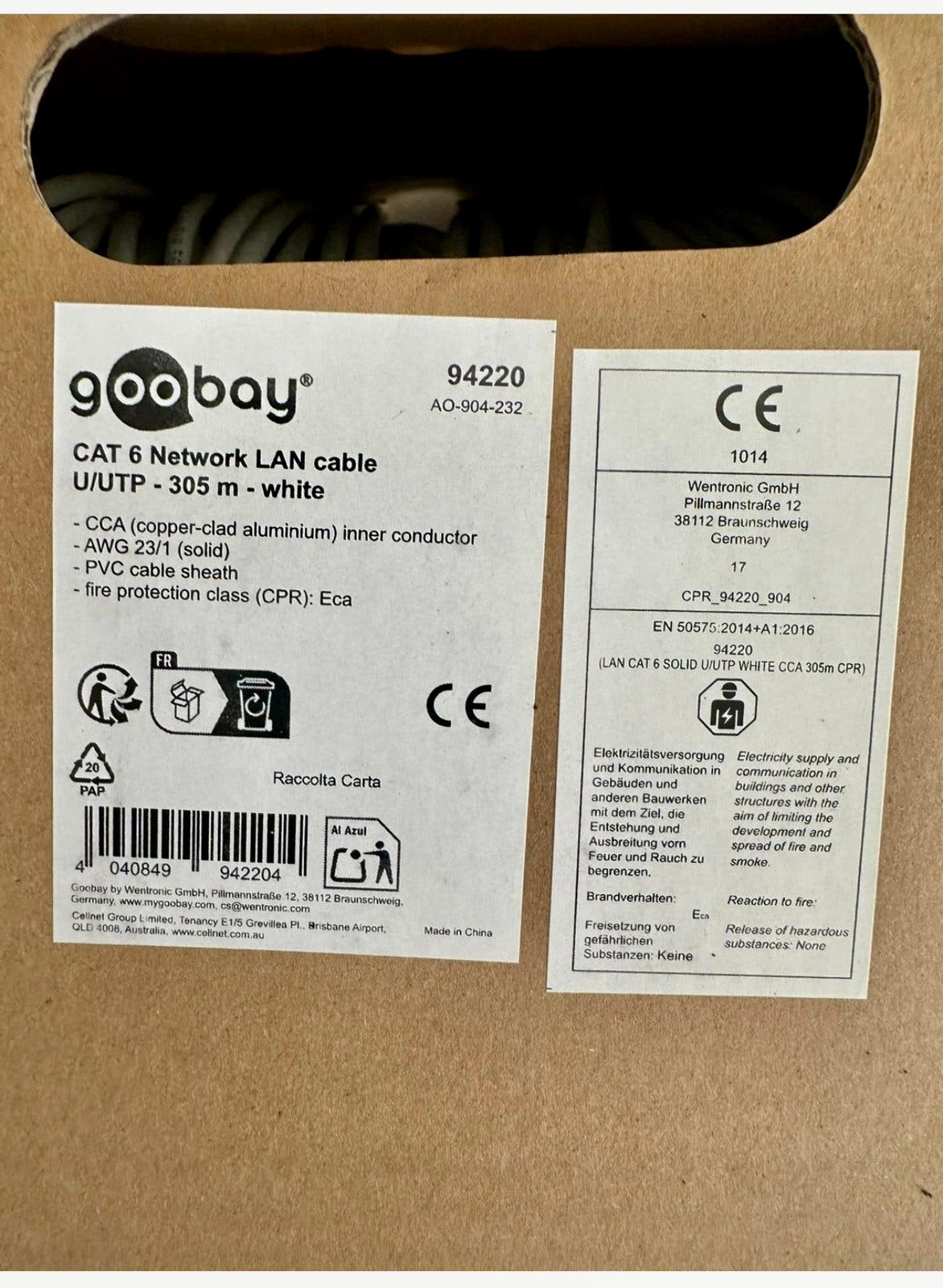 Netwerkinstallatiekit: Goobay CAT 6 kabel, krimptang, RJ45, Ophalen of Verzenden, Nieuw