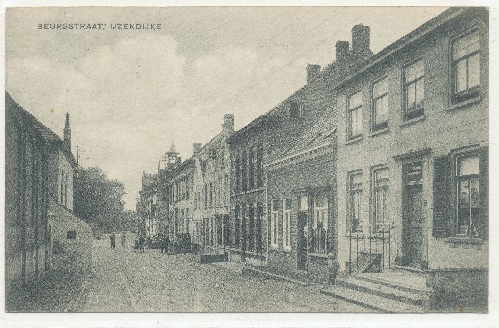 IJzendijke - Beursstraat 1921, Ophalen of Verzenden, 1920 tot 1940, Gelopen, Zeeland