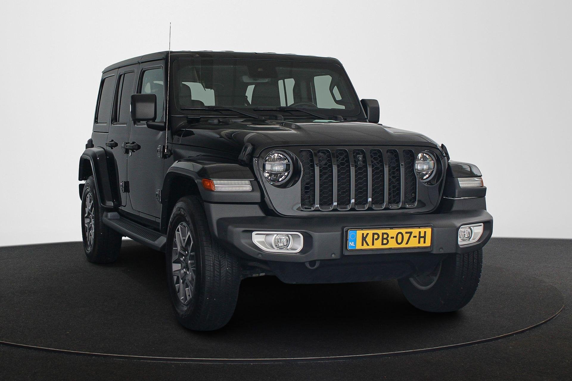 Jeep Wrangler Unlimited 4xe 380 Sahara Leder Stoelverwarming, Automaat, Stof, 4 cilinders, Cabriolet