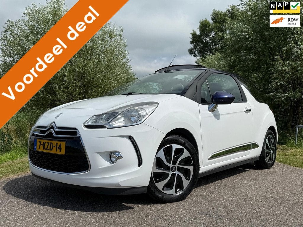 Citroen DS3 Cabrio 1.2 VTi Chic / slechts 110.807 km / Airco, Euro 5, Stof, Zwart, 1199 cc