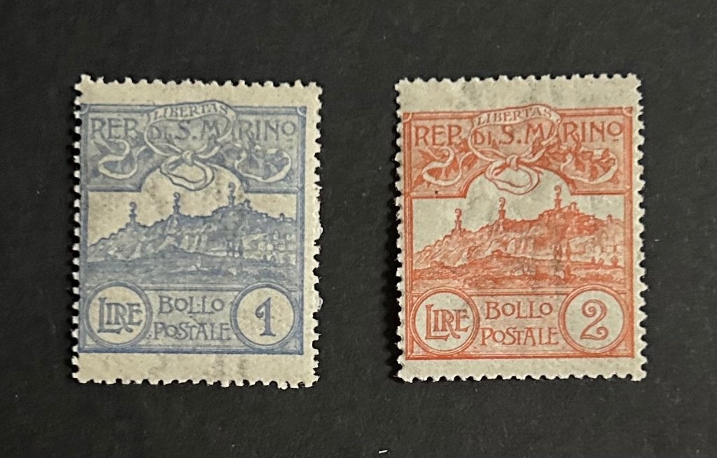San Marino | 1921, Mi #79 en 80, PF, Ophalen of Verzenden, Postfris
