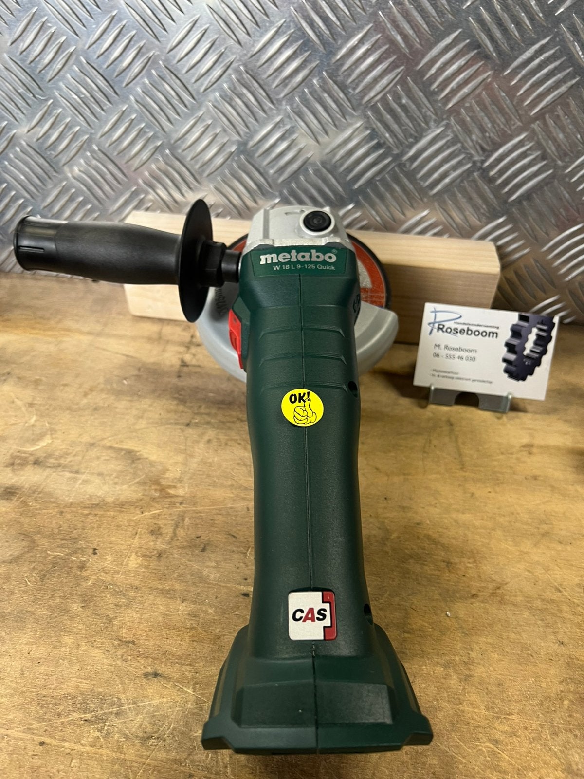 Metabo haakse slijper accu alleen de machine demo/showmodel, Metabo, Haakse handslijpmachine, Ophalen of Verzenden, Zo goed als nieuw