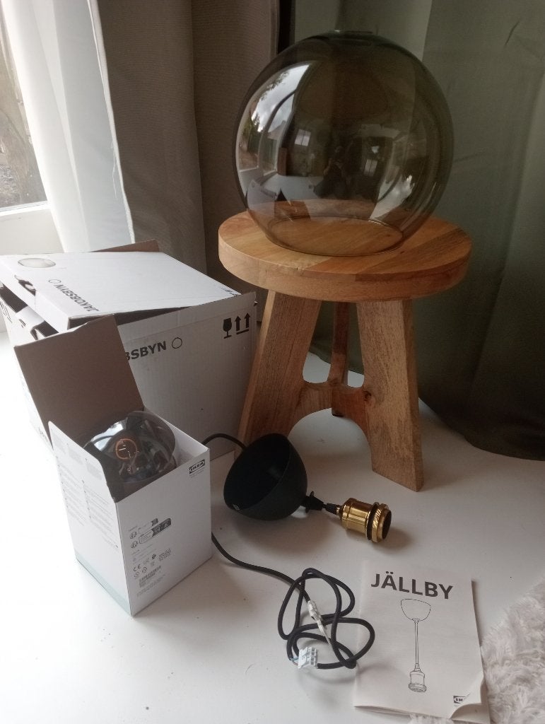 Jakobsbyn hanglamp + lamp + skaftet pendel IKEA, Ophalen, Zo goed als nieuw, Glas, Minder dan 50 cm
