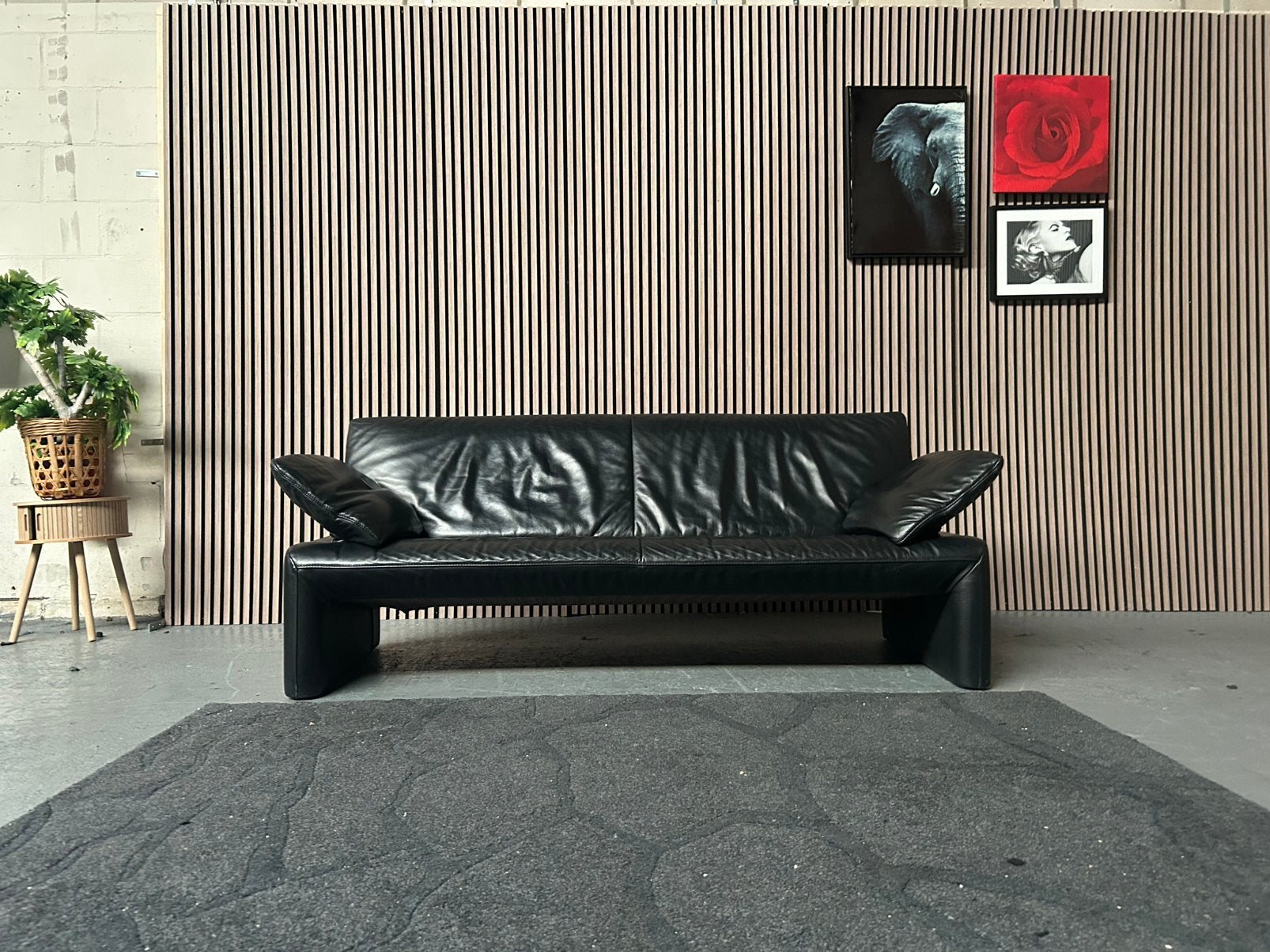 GRATIS LEVERING Yori Linea Bank Leer 207x75 GEREINIGD, 75 tot 100 cm, Ophalen of Verzenden, Zo goed als nieuw, Rechte bank