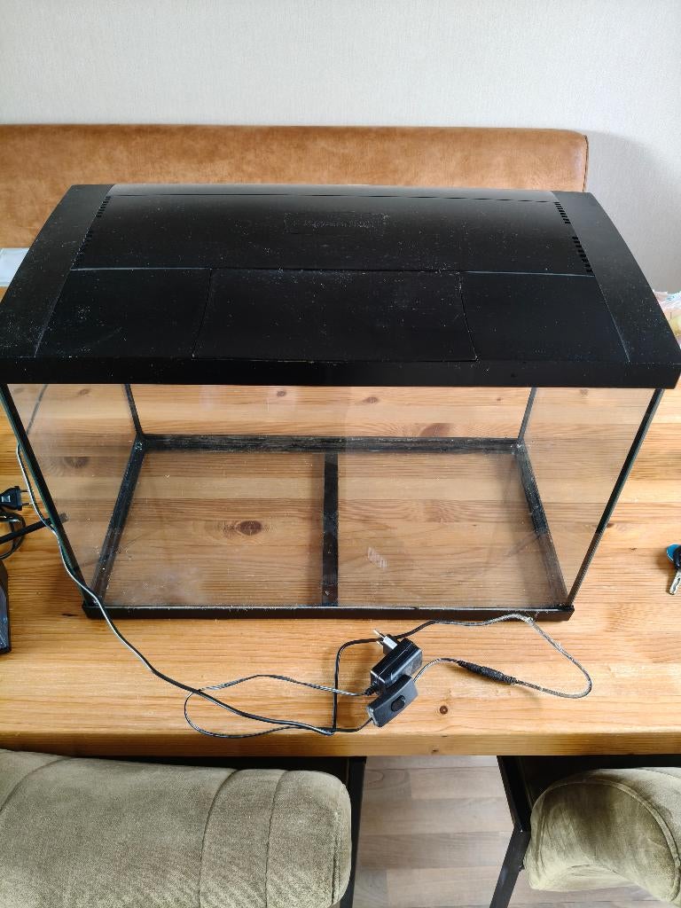 Aquarium 70 liter met toebehoren, Dieren en Toebehoren, Vissen | Aquaria en Toebehoren, Ophalen, Verwarming, Gebruikt, Leeg aquarium