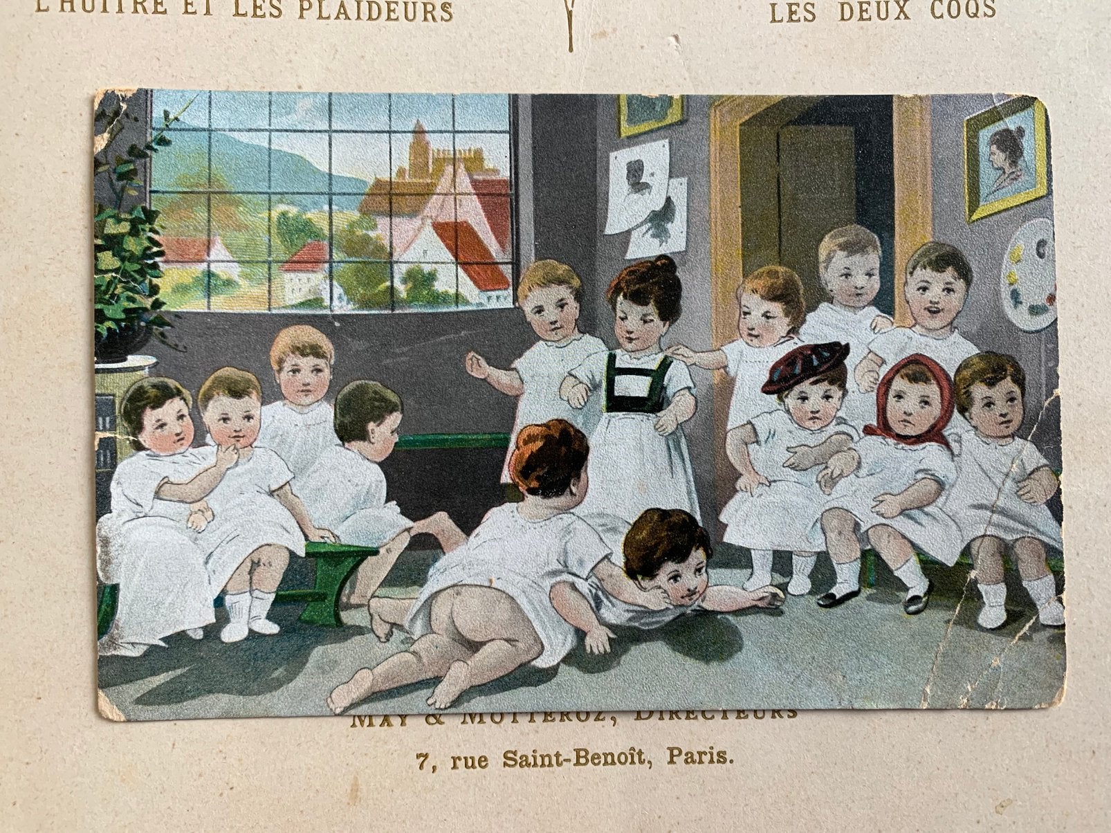 1907 Kindjes, baby’s op school (BA), Verzamelen, Ansichtkaarten | Themakaarten, Gelopen, Voor 1920, Kinderen, Ophalen of Verzenden