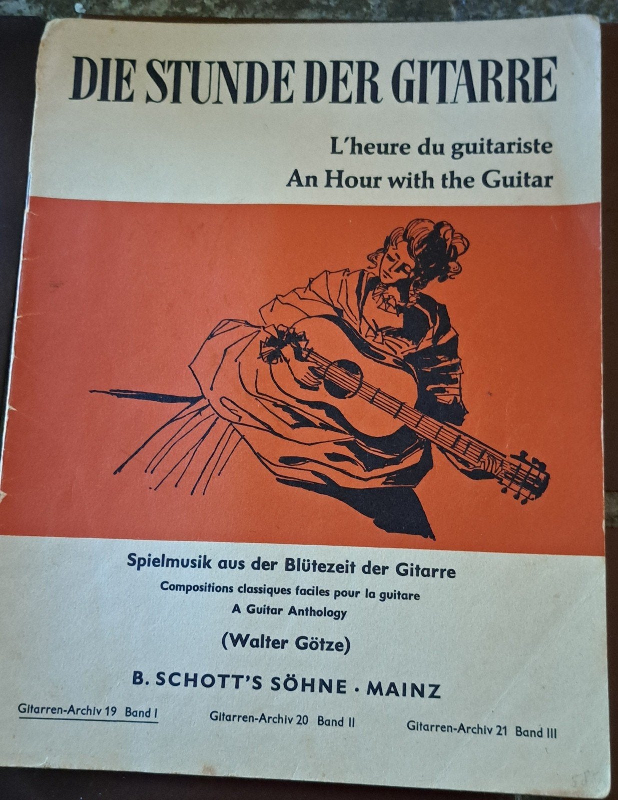 Die Stunde der Gitarre - Walter Götze (Gitaarboek), Ophalen, Klassiek, Thema, Gitaar