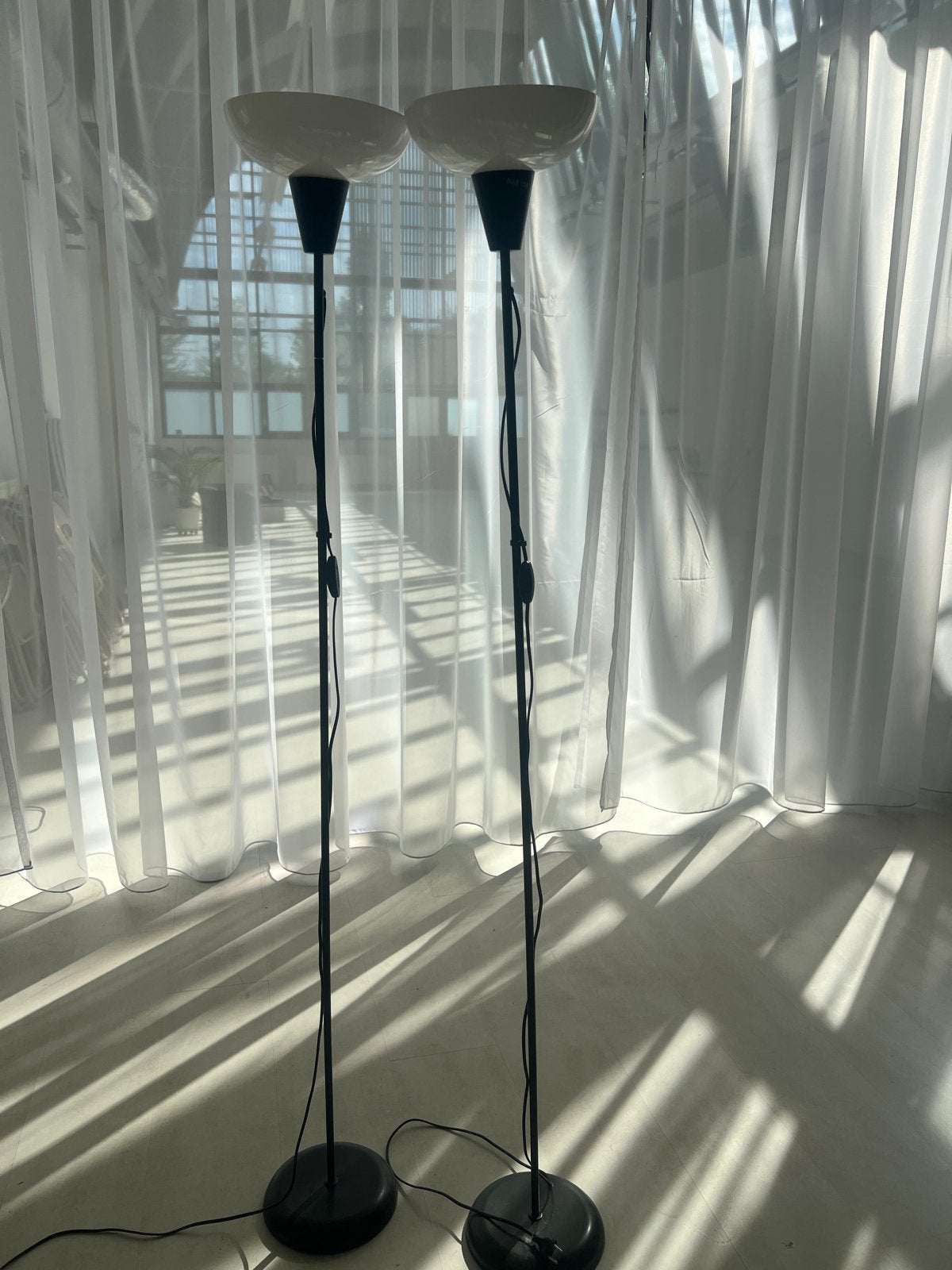Twee IKEA vloerlampen - staande lampen, Ophalen, Gebruikt, Metaal, 150 tot 200 cm